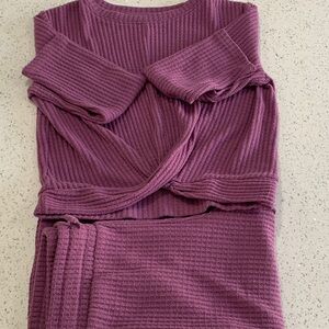 jumping beans Long Sleeve Waffle Knit Set in Plum